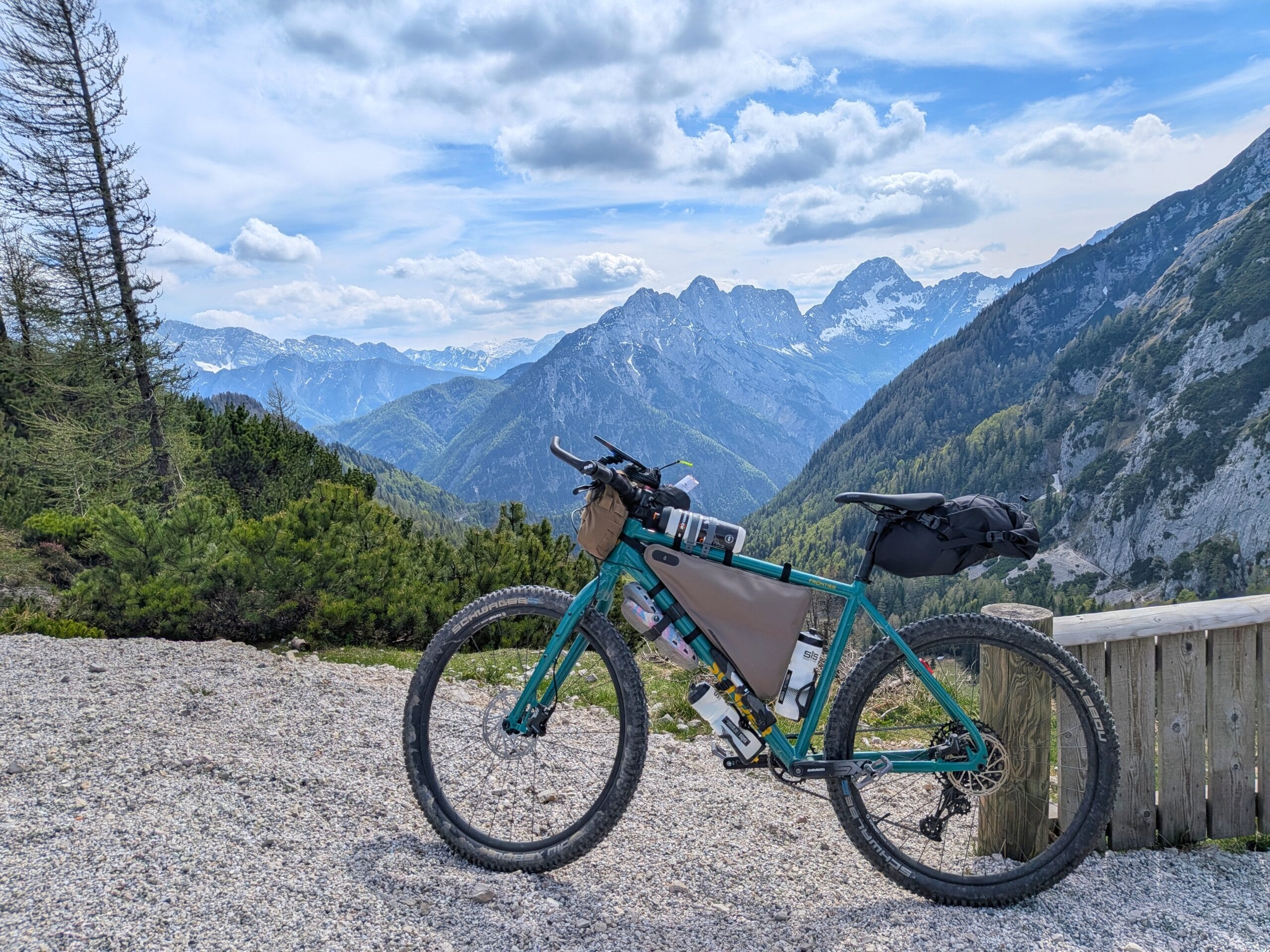 Bikepacking Rental Slovenia photo of the Triglav national park, Julian alps at the top of Vršič Pass