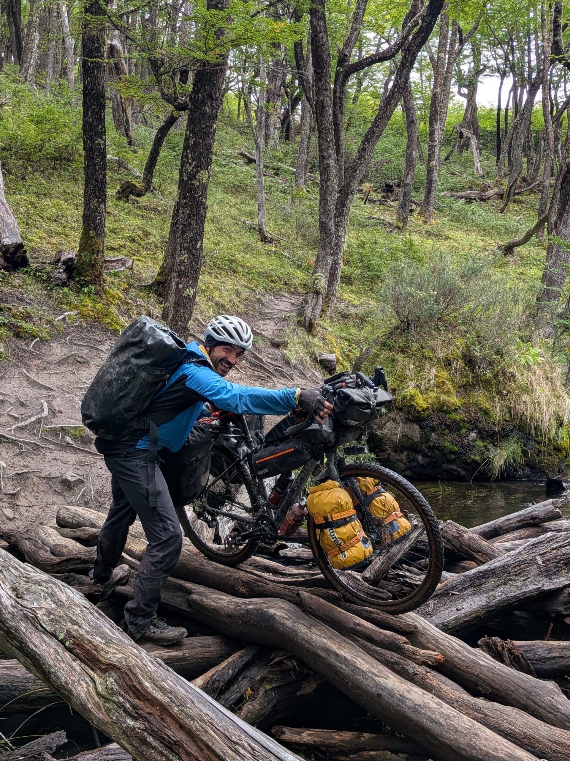 Bikpacking bridge crossing